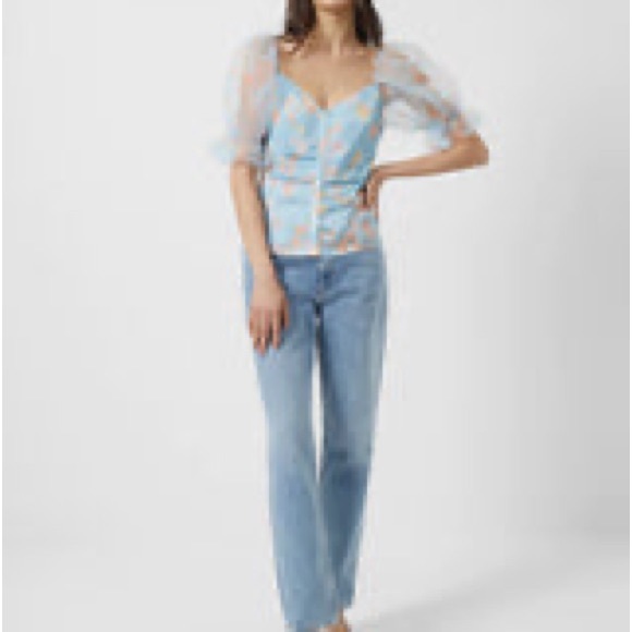 NWT $128 French Connection Diana Drape Top - Picture 3 of 8